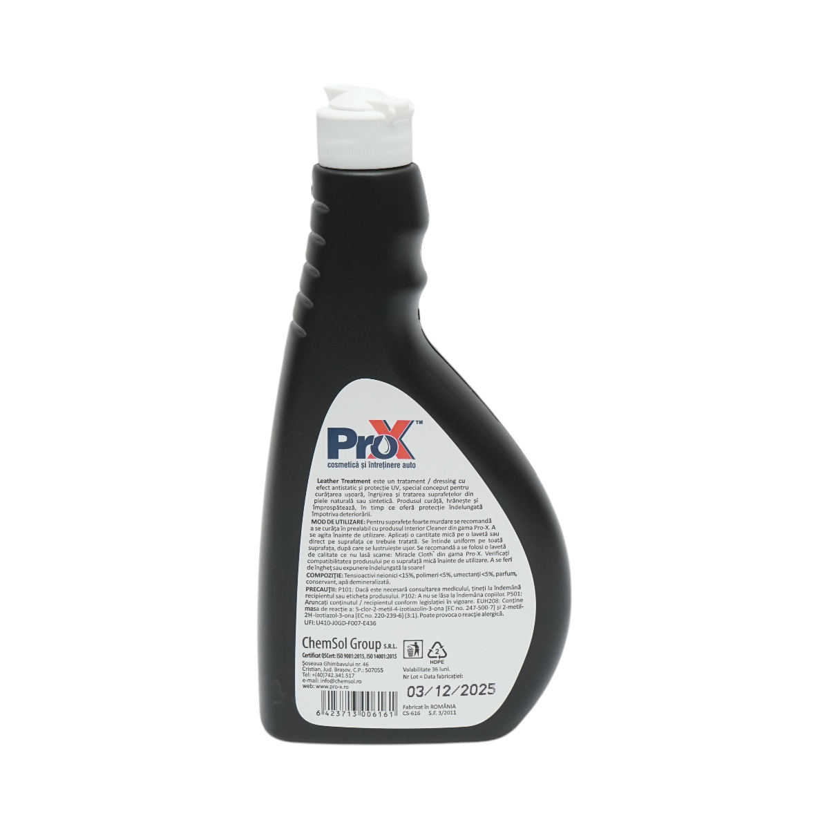 Solutie tratament piele auto profesionala Leather Treatment Pro-X 500ml - imagine 3