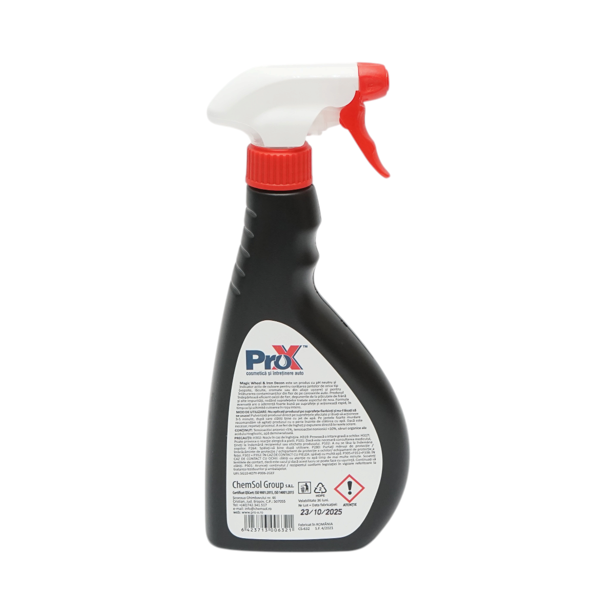 Solutie decontaminare jante si caroserie profesionala Magic Wheel & Iron Decon Pro-X 500ml - imagine 3