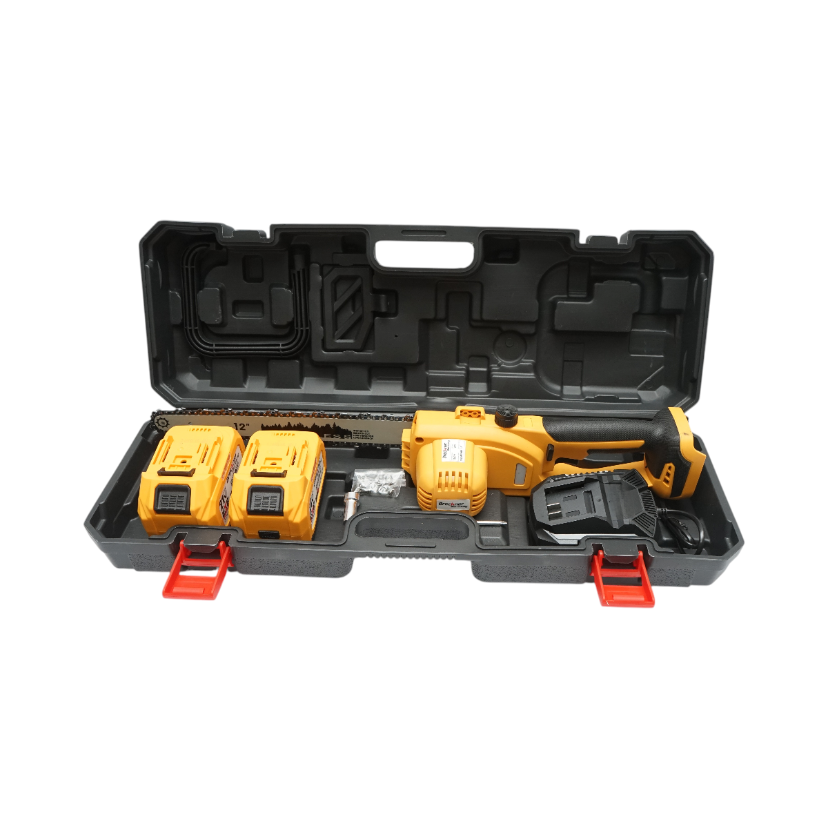 Mini fierastrau electric 1060W cu 2 acumulatori 21V, 6Ah Li-ion, motor brushless, lama 12 inch (300mm) Breckner Germany - imagine 2