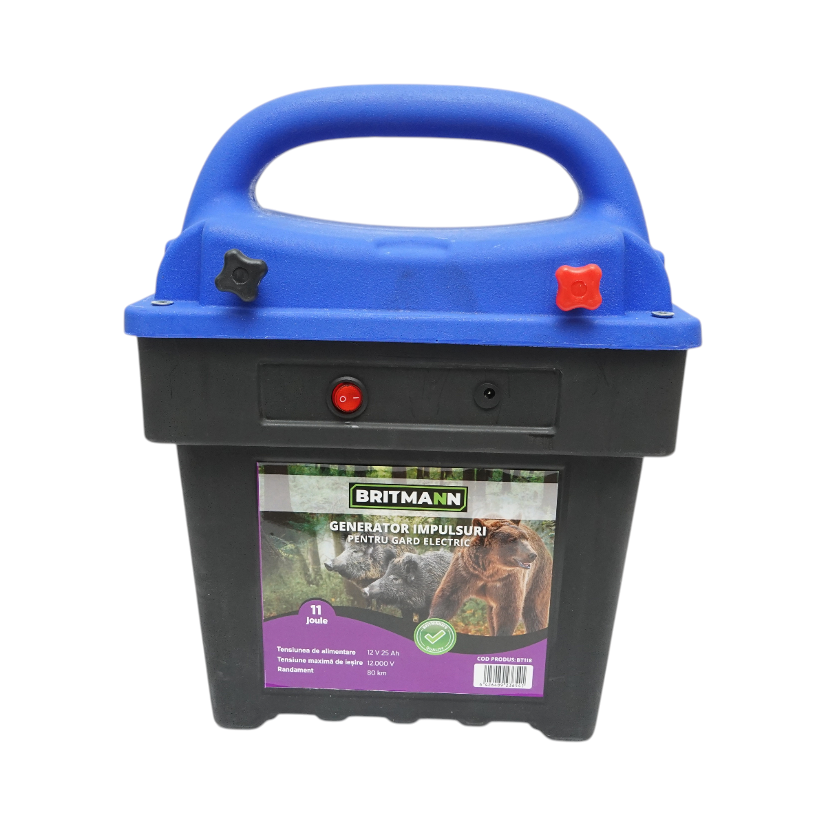 Aparat generator de impulsuri 12V, 11 Joule, 120km pentru gard electric Britmann - imagine 2