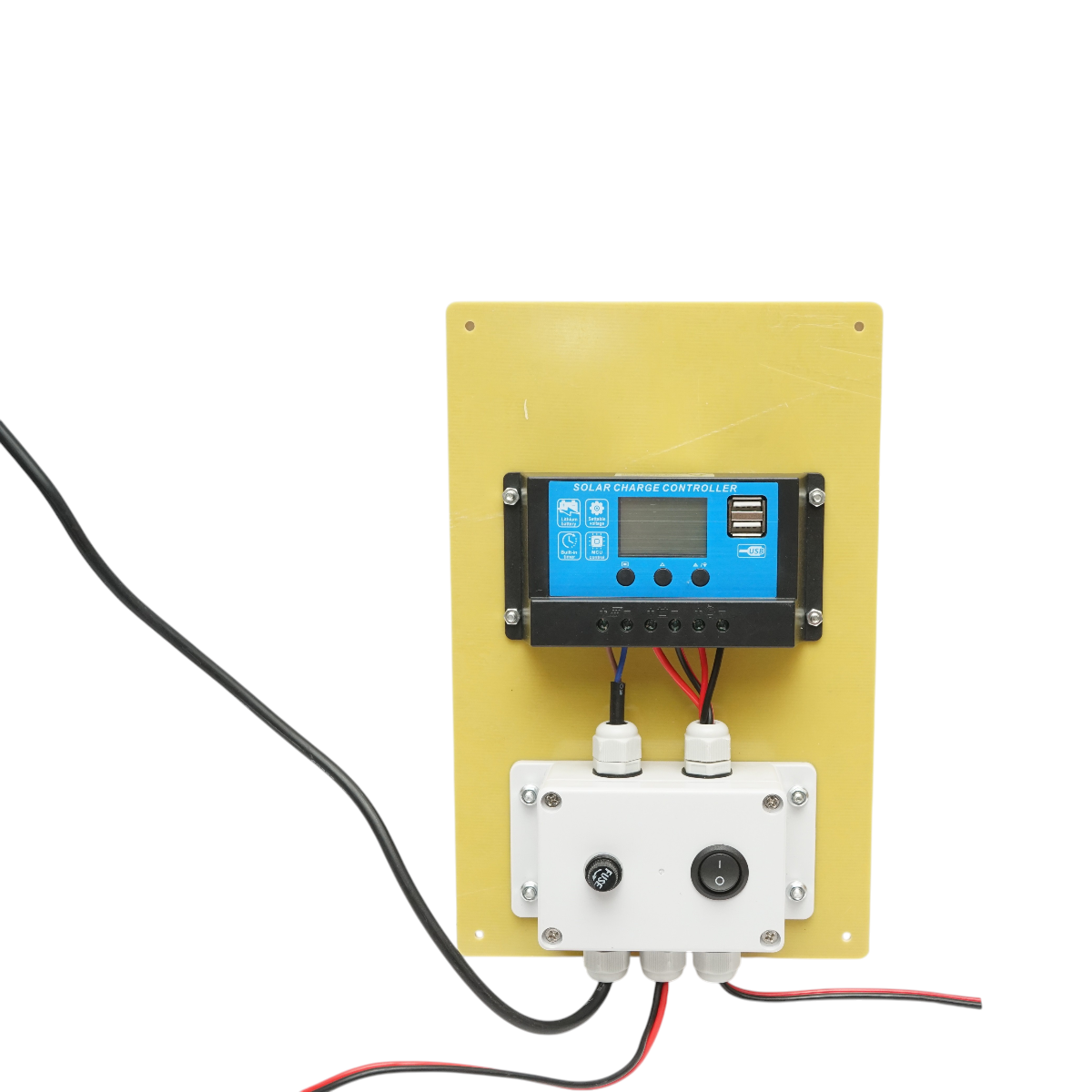 Set panou solar 50W fotovoltaic monocristalin 670x400x25mm cu regulator 10A 12/24V, 2xUSB, cablu baterie 2m Breckner Germany - imagine 6
