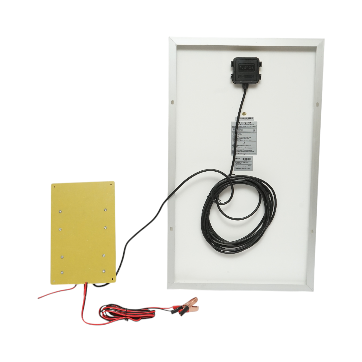 Set panou solar 50W fotovoltaic monocristalin 670x400x25mm cu regulator 10A 12/24V, 2xUSB, cablu baterie 2m Breckner Germany - imagine 2