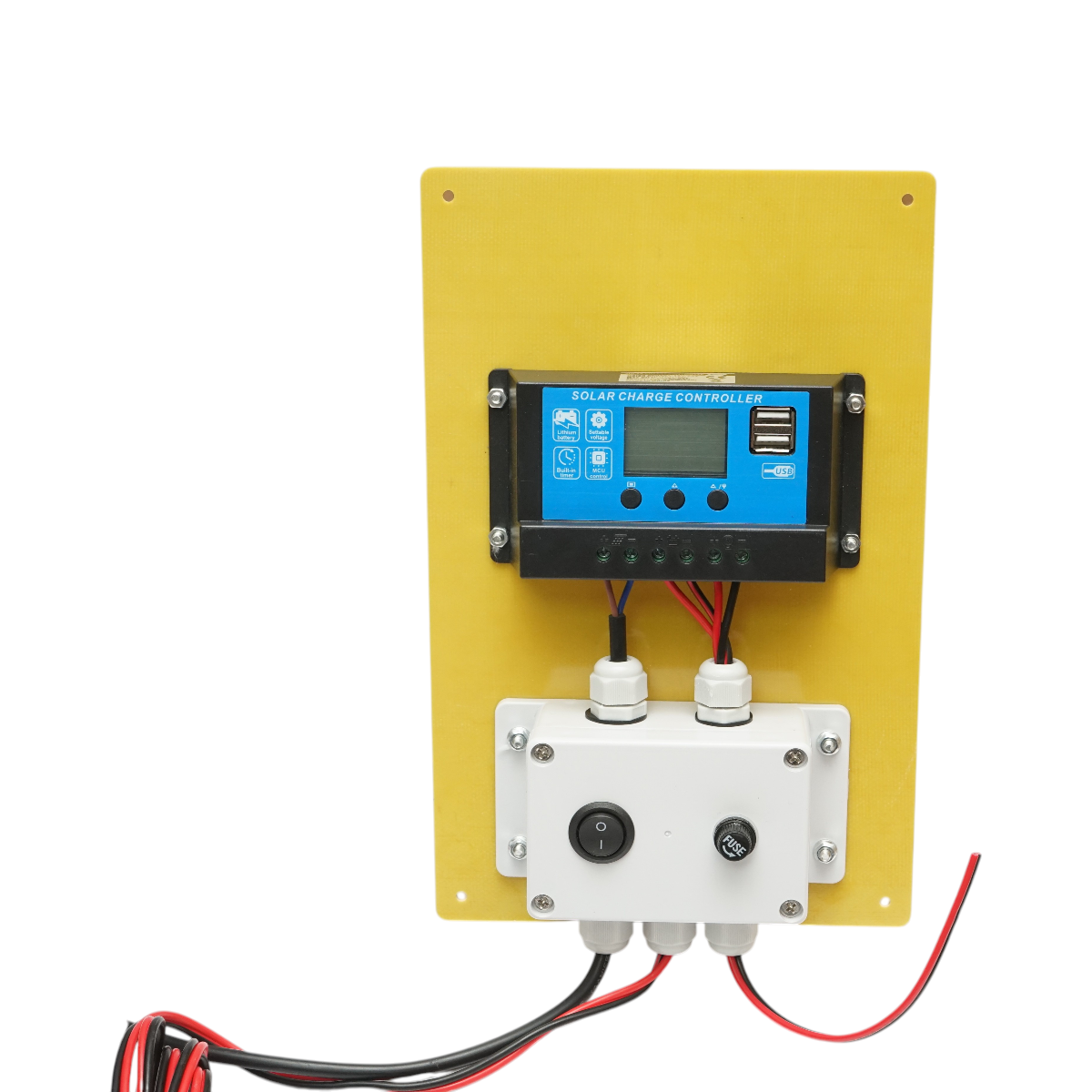 Set panou solar 75W fotovoltaic monocristalin 760x550x25mm cu regulator 10A 12/24V, 2xUSB, cablu baterie 2m Breckner Germany - imagine 3