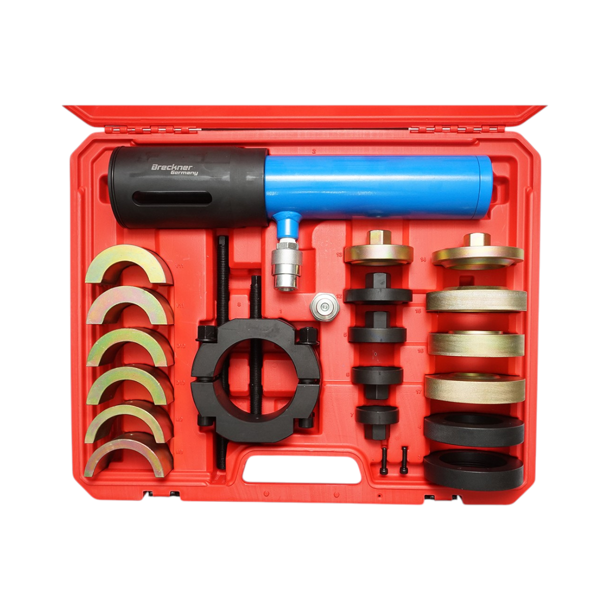 Trusa presa hidraulica bucse arc suspensie camion 24 piese Breckner Germany - imagine 3