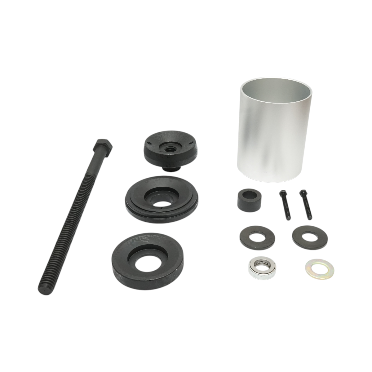 Set presa montare si demontare bucse silent axa SAF, Mercedes DCA, HT 12 piese Breckner Germany