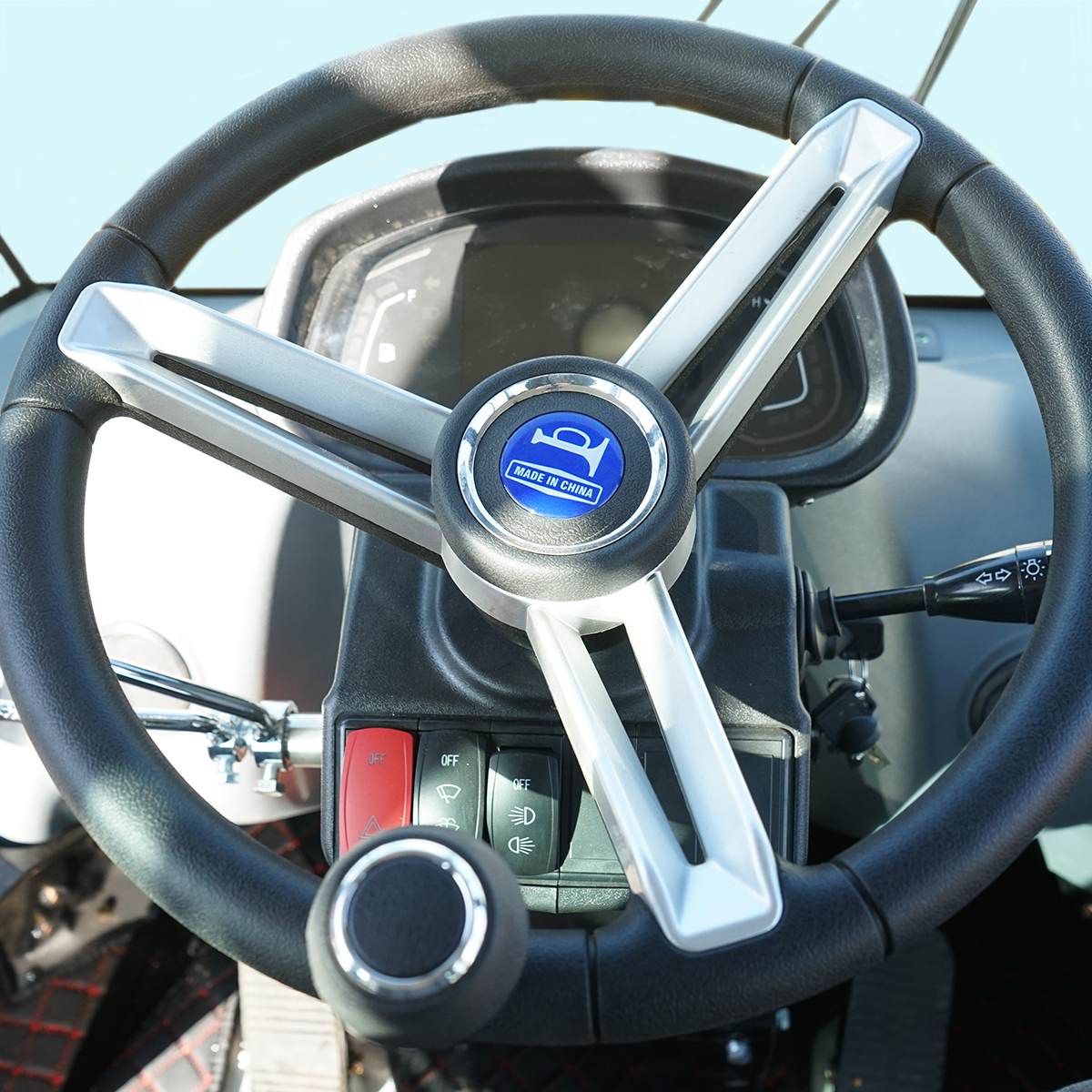 Buldoexcavator articulat compact 1.8T, motor diesel 50CP Euro 3 cu brat excavator, cupa frontala, furci paleti, picon hidraulic THOR - imagine 16