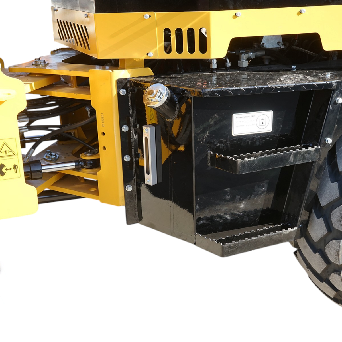 Buldoexcavator articulat compact 1.8T, motor diesel 50CP Euro 3 cu brat excavator, cupa frontala, furci paleti, picon hidraulic THOR - imagine 11