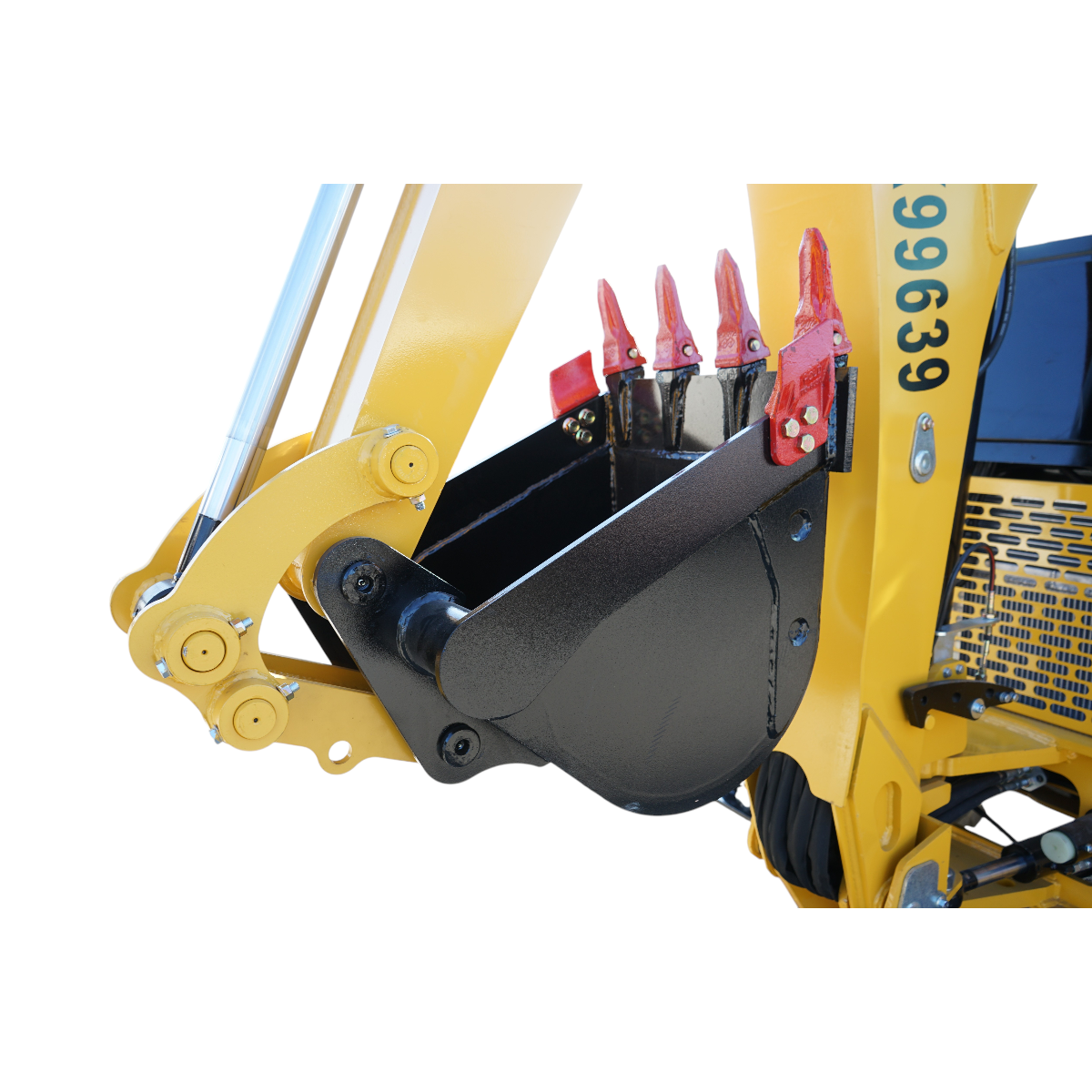 Buldoexcavator articulat compact 1.8T, motor diesel 61CP Euro 5 cu brat excavator, cupa frontala, furci paleti, picon hidraulic Breckner Germany - imagine 10