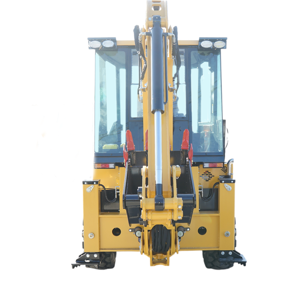 Buldoexcavator articulat compact 1.8T, motor diesel 61CP Euro 5 cu brat excavator, cupa frontala, furci paleti, picon hidraulic Breckner Germany - imagine 6
