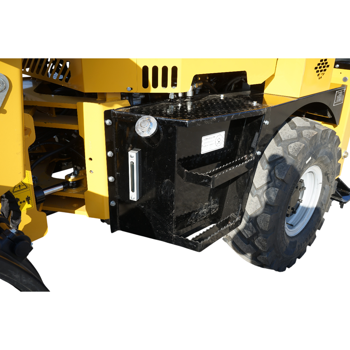 Buldoexcavator articulat compact 1.8T, motor diesel 61CP Euro 5 cu brat excavator, cupa frontala, furci paleti, picon hidraulic Breckner Germany - imagine 11