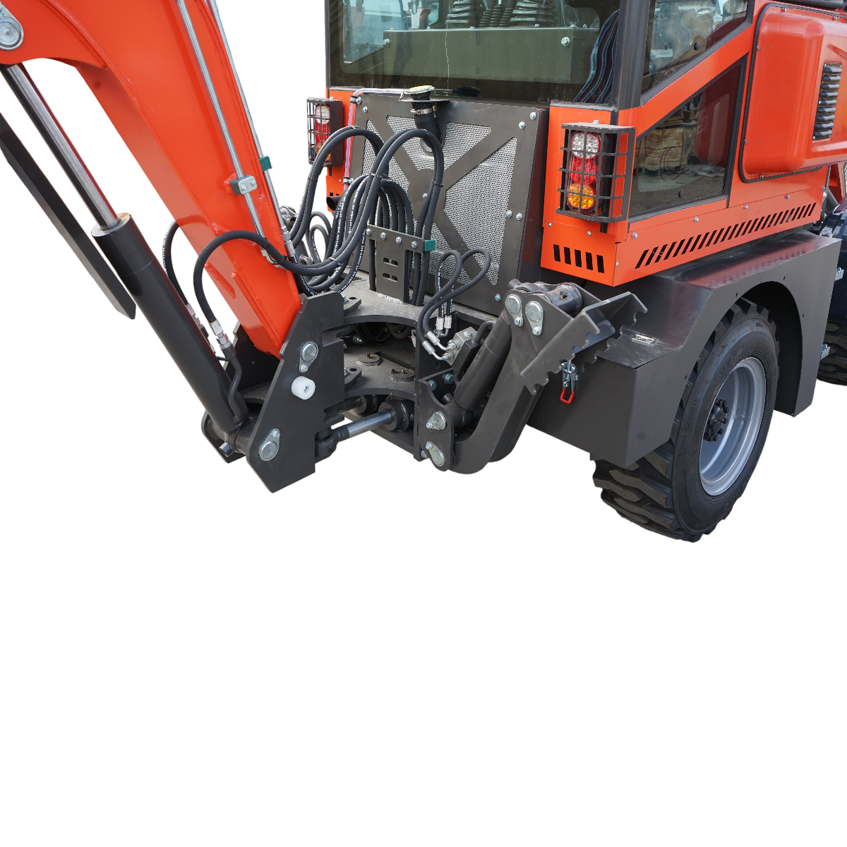 Buldoexcavator articulat compact 2.8T, motor diesel 50CP, cupa frontala si brat excavare spate THOR - imagine 13