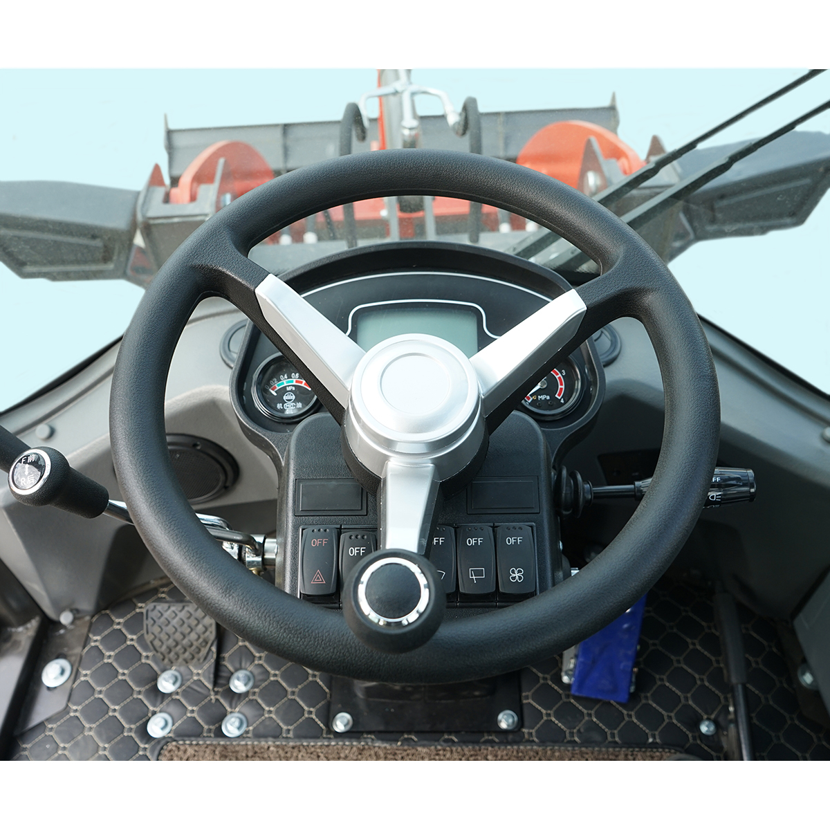 Buldoexcavator articulat compact 2.8T, motor diesel 50CP, cupa frontala si brat excavare spate THOR - imagine 11