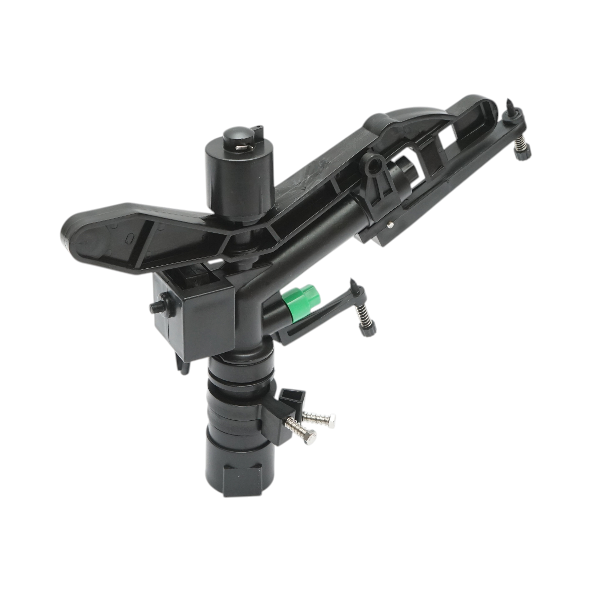 Aspersor de impact reglabil cu brat oscilant, 2 duze, raza 18-25m, debit 75-82 L/min, filet interior 1 inch Breckner Germany - imagine 2