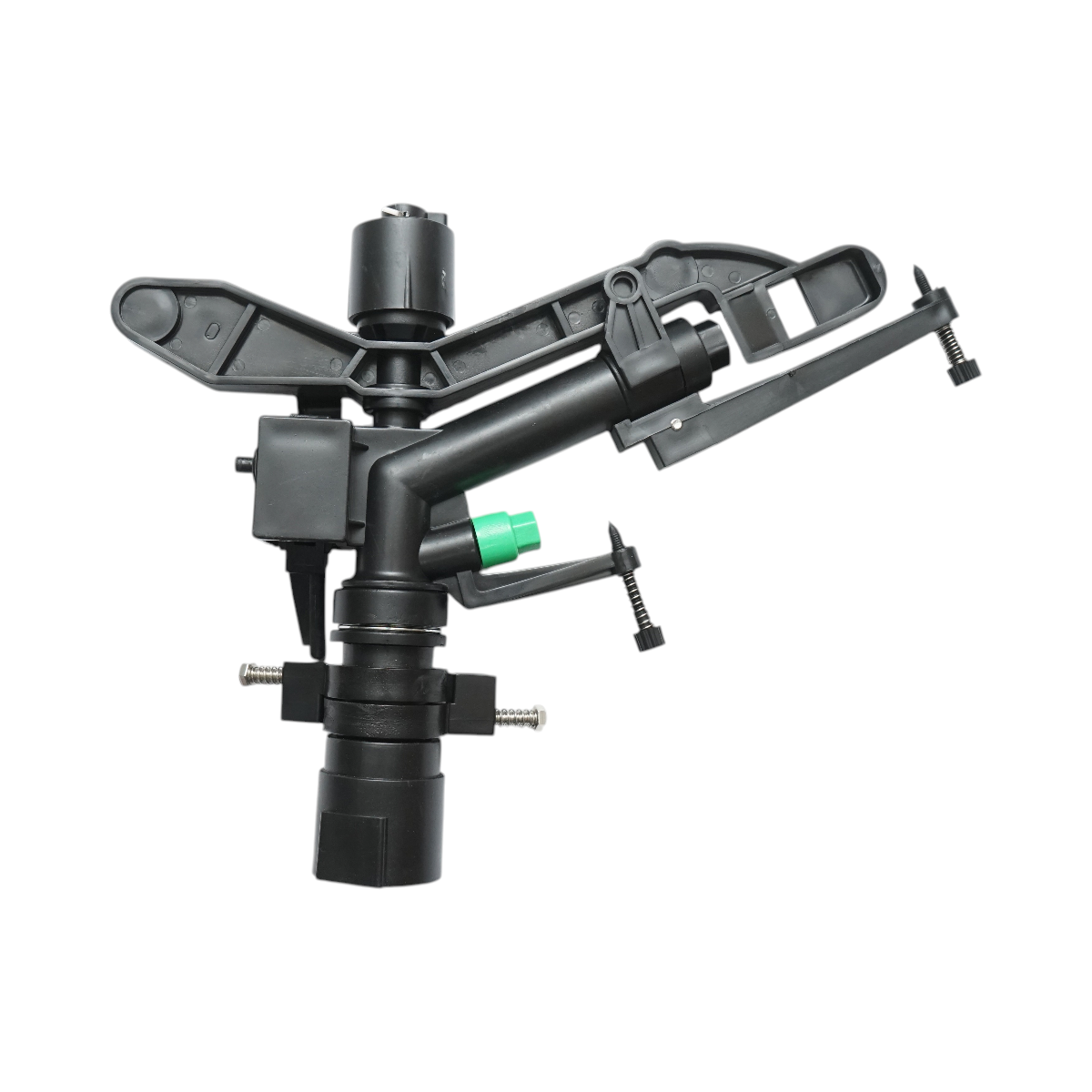 Aspersor de impact reglabil cu brat oscilant, 2 duze, raza 18-25m, debit 75-82 L/min, filet interior 1 inch Breckner Germany - imagine 5