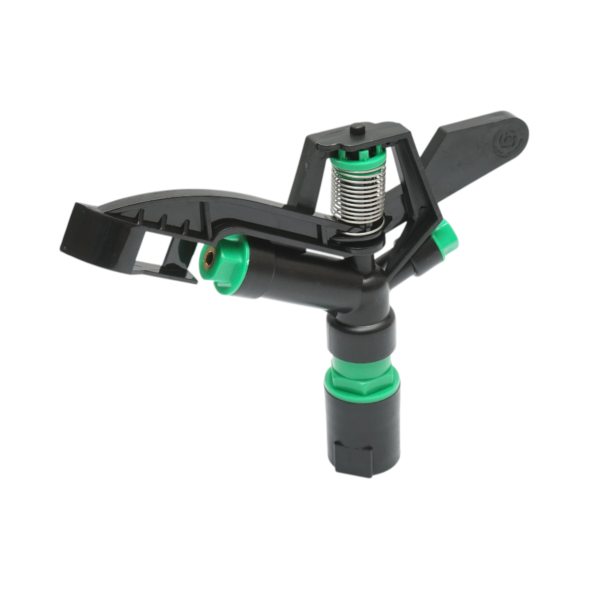 Aspersor de impact reglabil cu brat oscilant, 2 duze, raza 8-11m, debit 18-25 L/min, filet interior 1 inch Breckner Germany - imagine 2