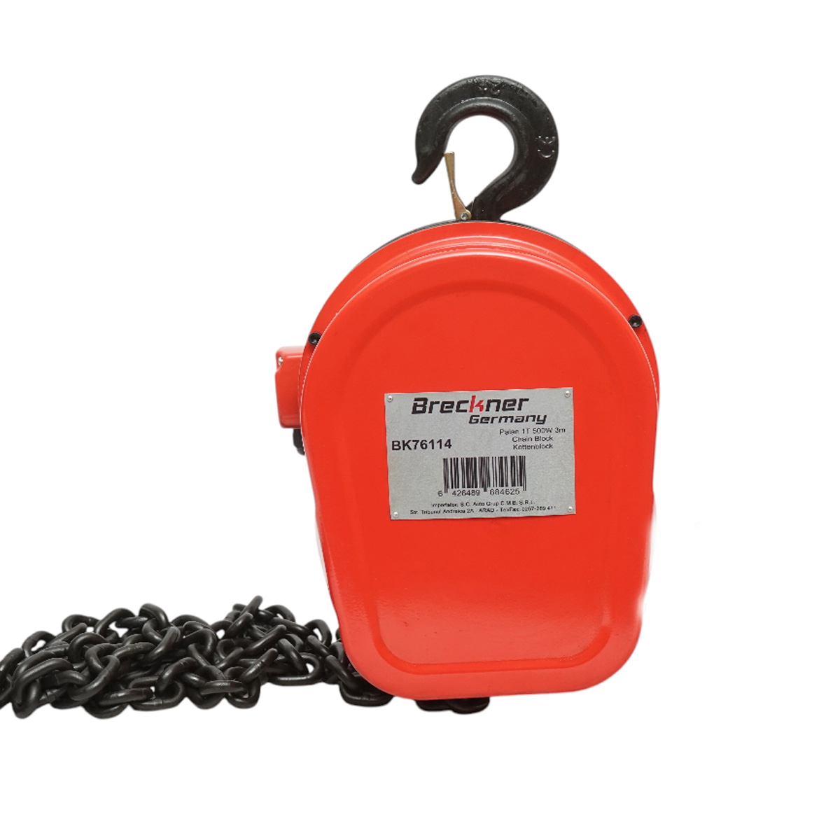 Palan electric otel 380V, 500W cu lant 3m, sarcina maxima 1000kg, carlig cu siguranta 2T Breckner Germany - imagine 6