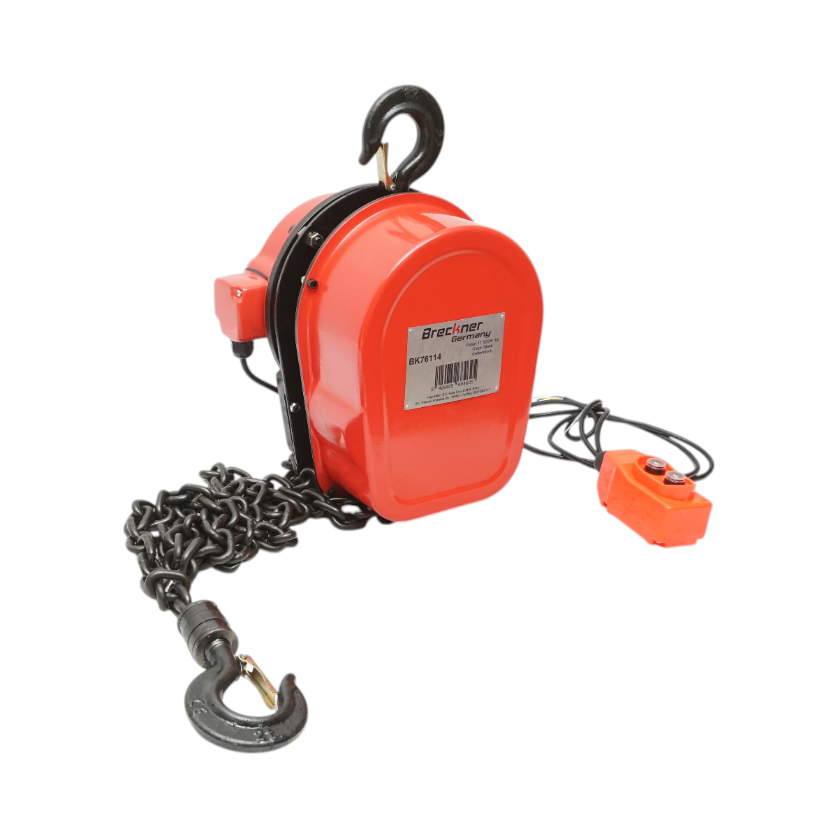 Palan electric otel 380V, 500W cu lant 3m, sarcina maxima 1000kg, carlig cu siguranta 2T Breckner Germany - imagine 4