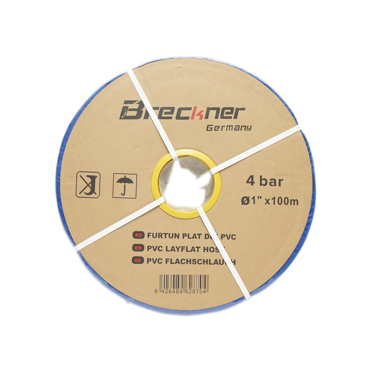 Furtun plat apa pentru irigat din PVC 1 toll lungime 100m, PN4 Breckner Germany - imagine 2