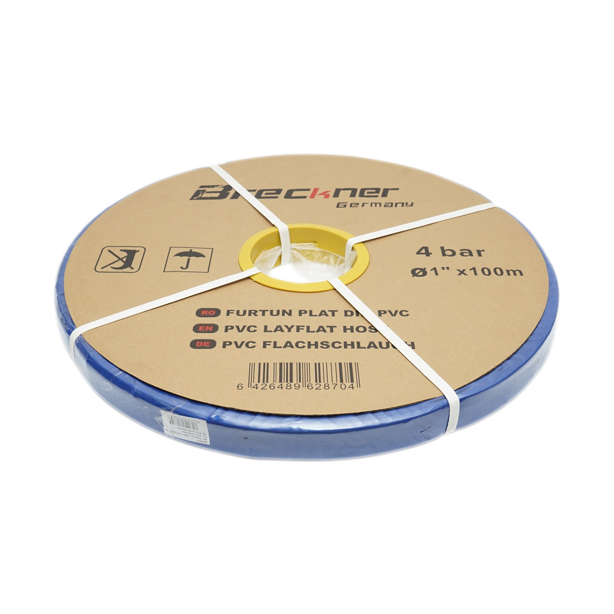 Furtun plat apa pentru irigat din PVC 1 toll lungime 100m, PN4 Breckner Germany - imagine 3