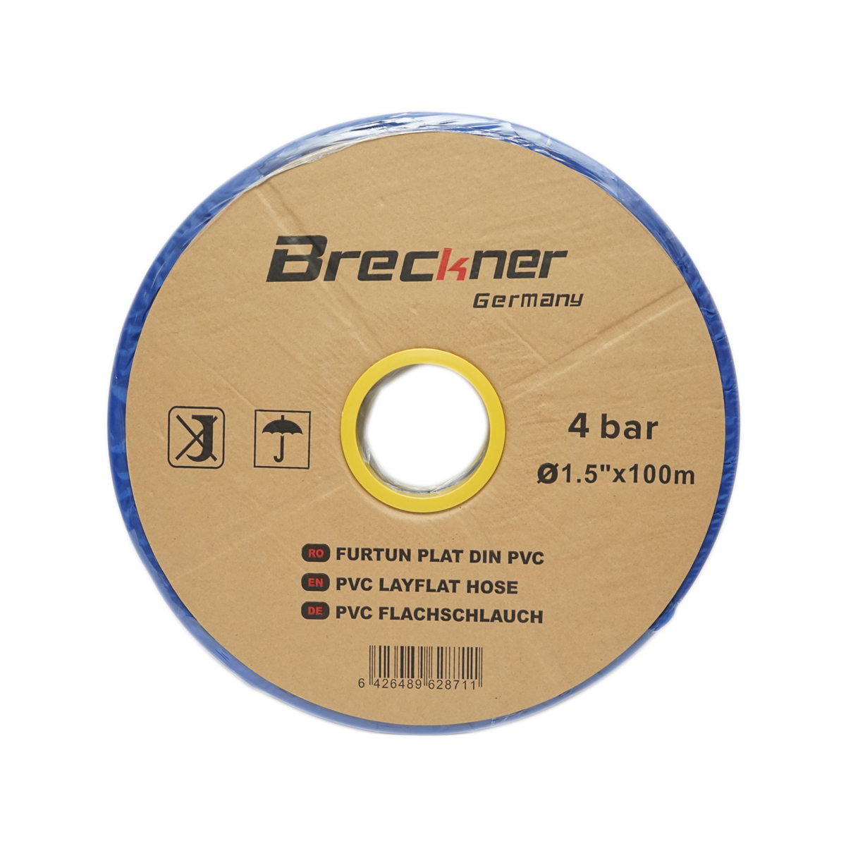 Furtun plat apa, pentru irigat din PVC 1.5 toll lungime 100m, PN4 Breckner Germany - imagine 2