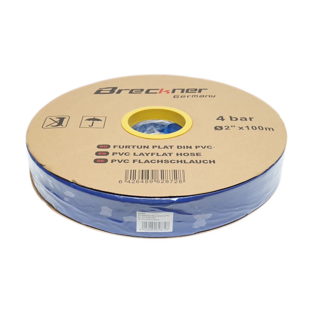 Furtun plat apa pentru irigat din PVC 2 toll lungime 100m, PN4 Breckner Germany - imagine 3