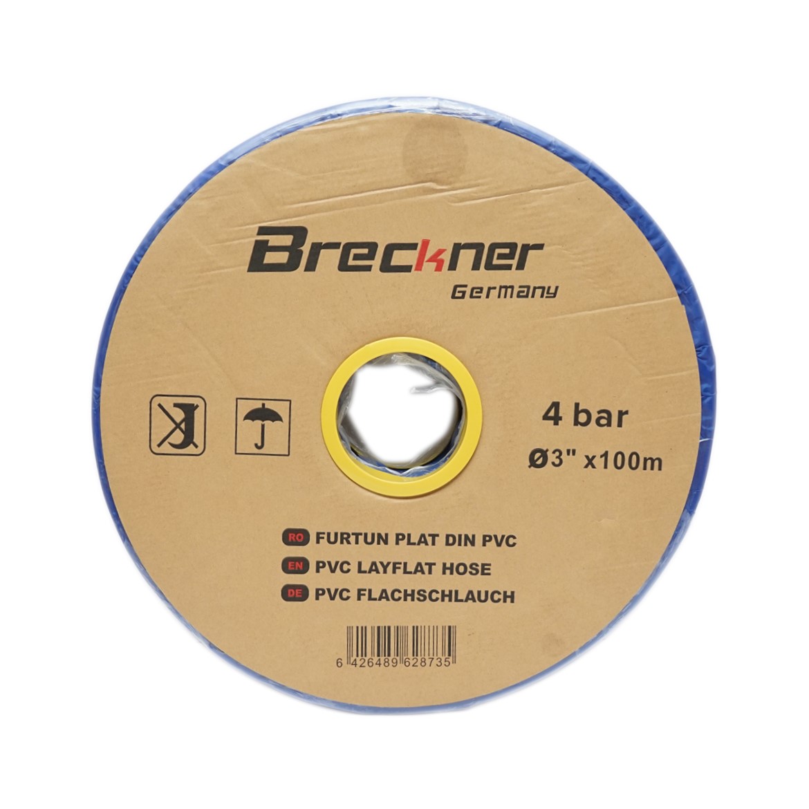 Furtun plat apa pentru irigat din PVC 3 toll lungime 100m, PN4 Breckner Germany - imagine 2