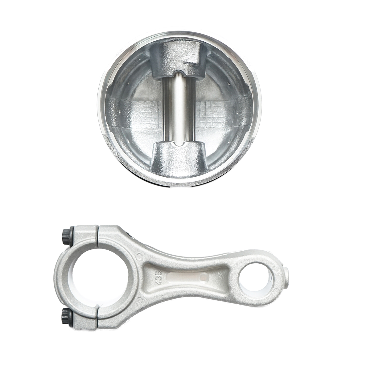 Set biela si piston echipat cu segmenti 80mm, pentru compresor aer Tractor Forestier, motor Perkins - imagine 2