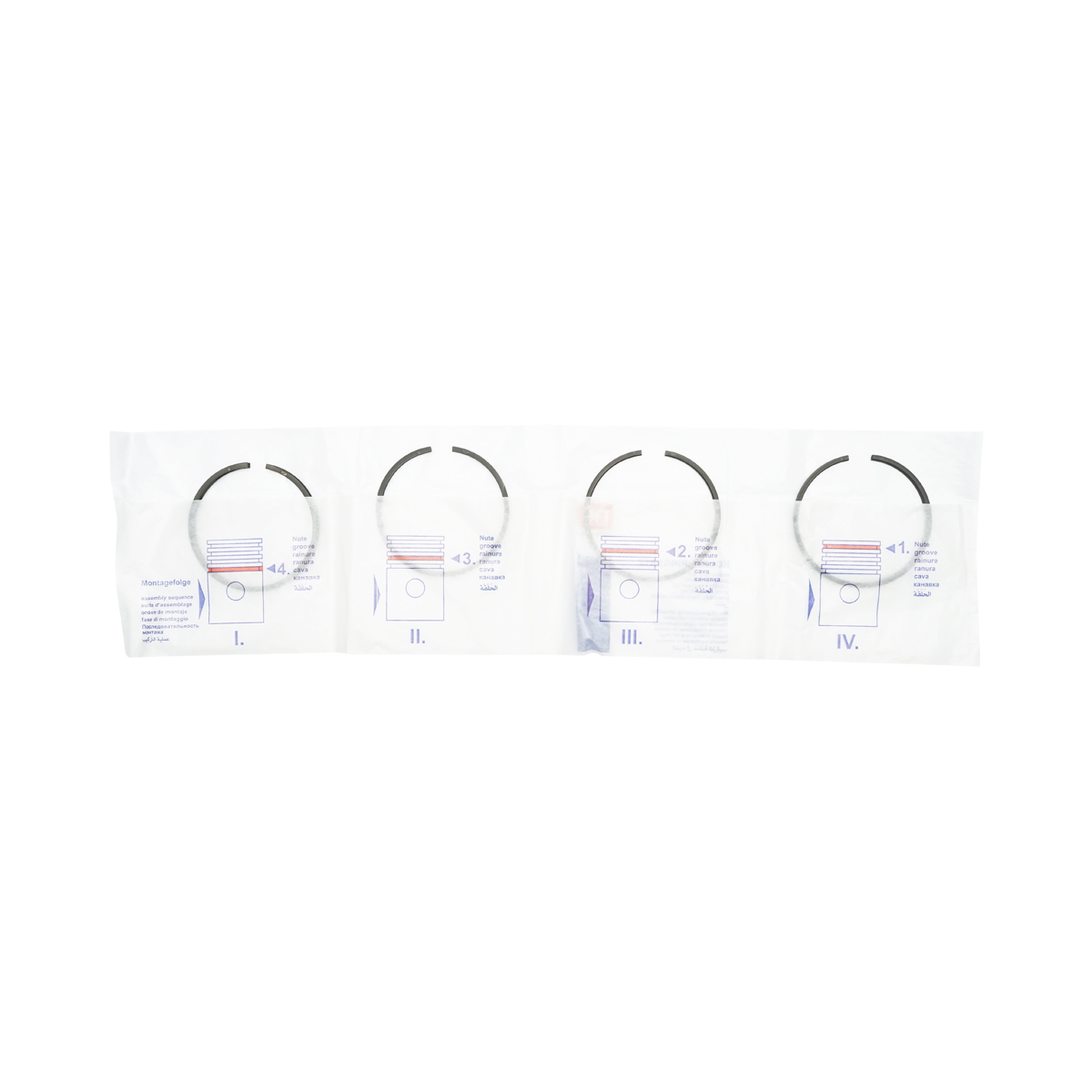 Set segmenti fi 80mm 2.5mm+2,5x2,5x4mm pentru piston compresor Tractor Forestier cu motor Perkins - imagine 4