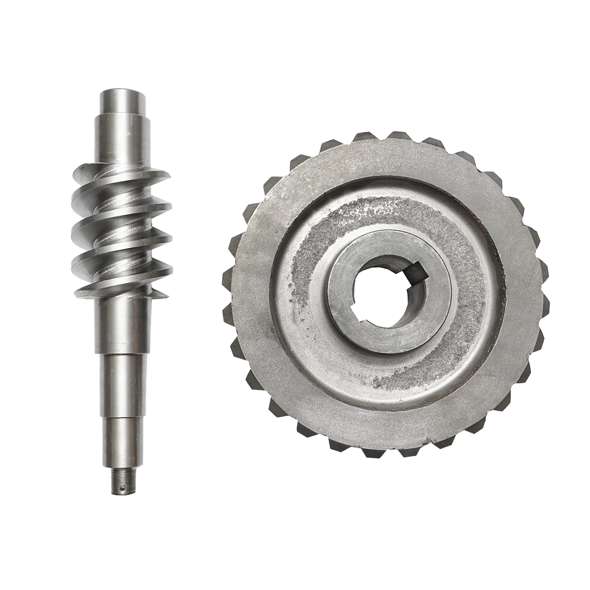 Set pinion cu ax melcat pentru troliu Tractor Forestier - imagine 4