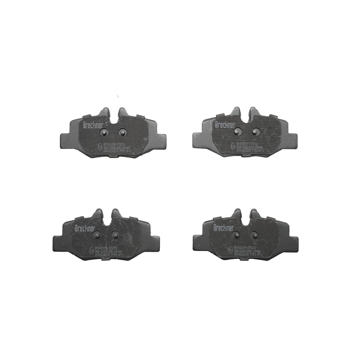 Set placte frana spate cu senzor uzura, frana disc pentru Mercedes Vito cod OEM A0004216210 Breckner Germany - imagine 2
