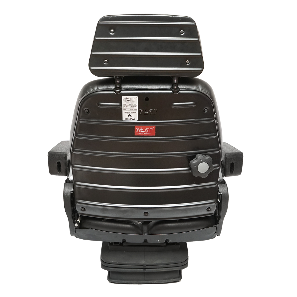 Scaun universal reglabil cu amortizor cotiere si tetiera pentru Tractor Forestier - imagine 3
