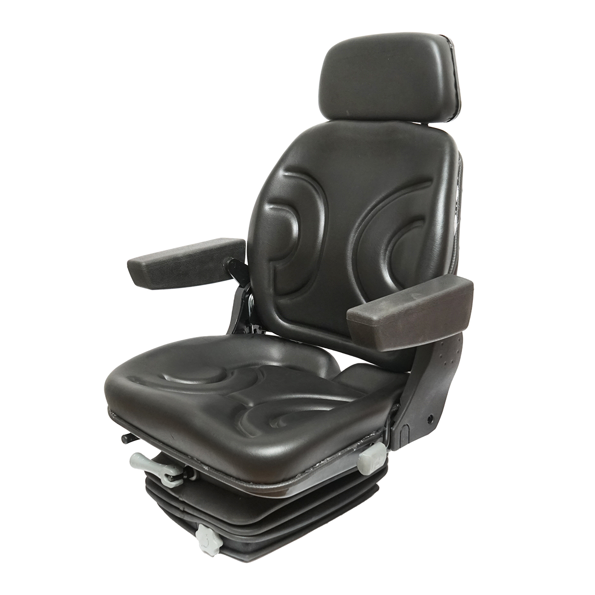 Scaun universal reglabil cu amortizor cotiere si tetiera pentru Tractor Forestier