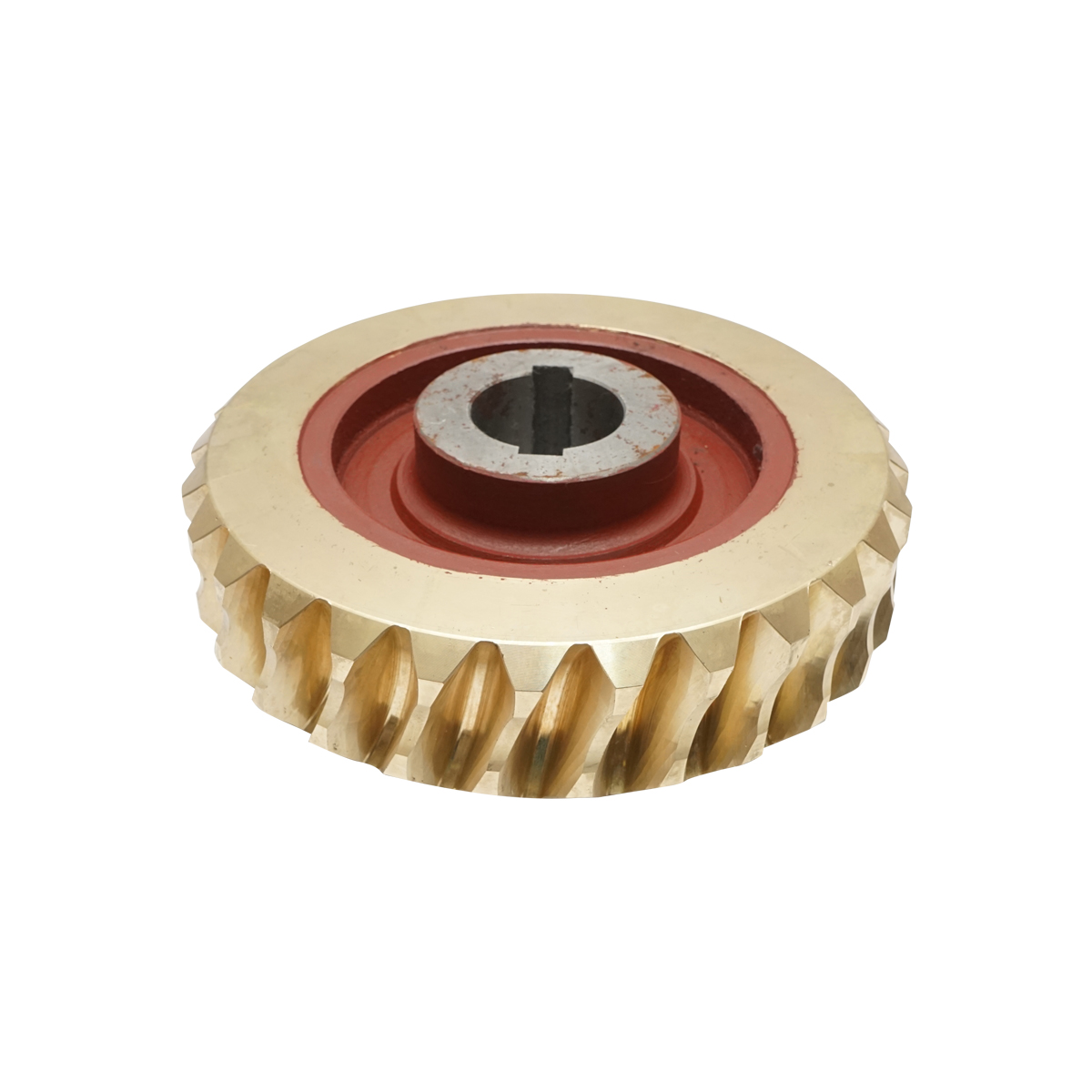 Set pinion bronz cu ax melcat pentru troliu Tractor Forestier - imagine 6