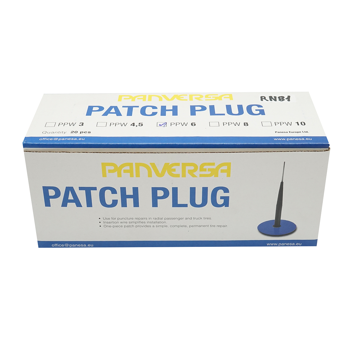 Petice vulcanizare anvelope tip ciuperca 6mm PPW-6 Panversa - imagine 2