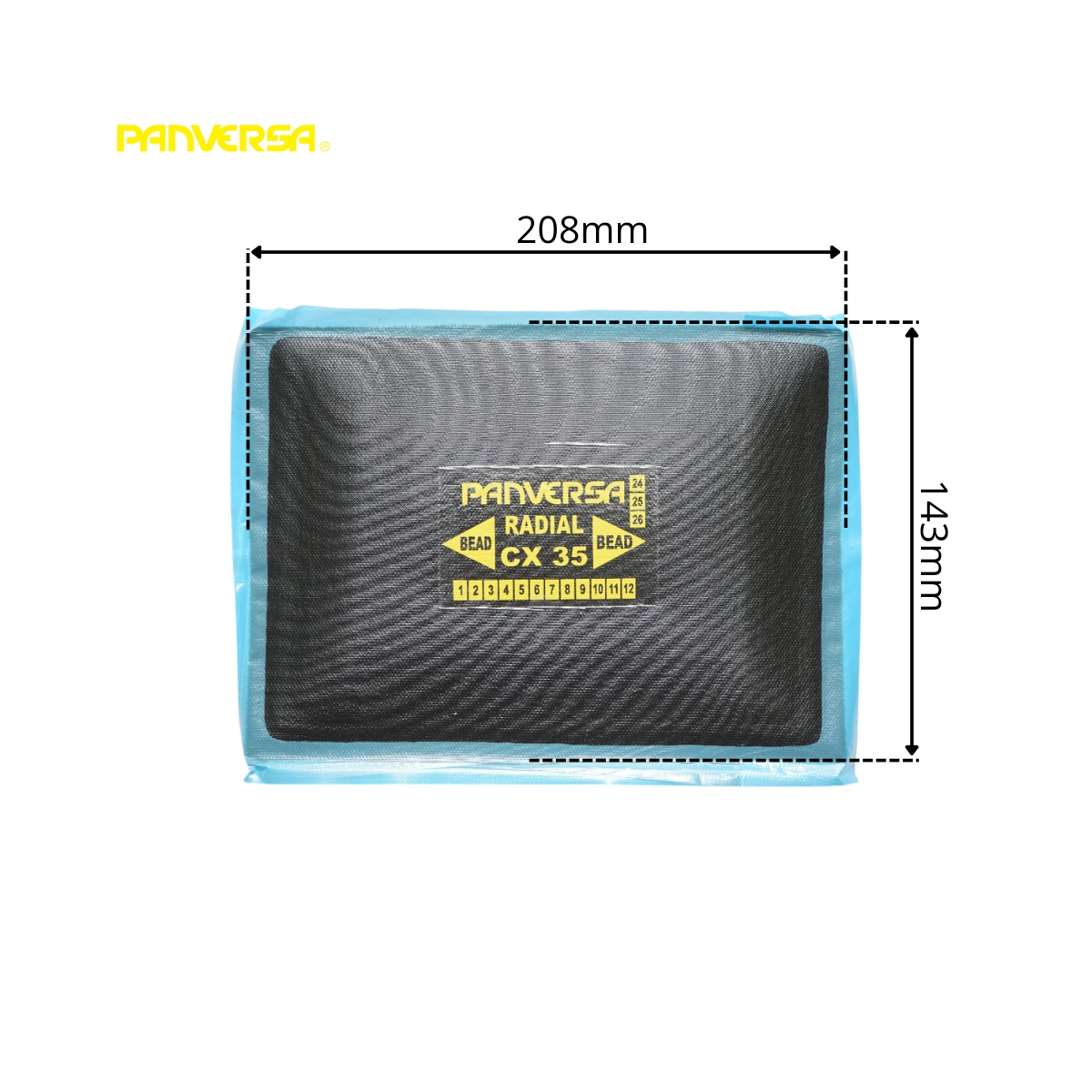 Petice vulcanizare anvelope radiale 143x208mm CX-35 Panversa - imagine 2