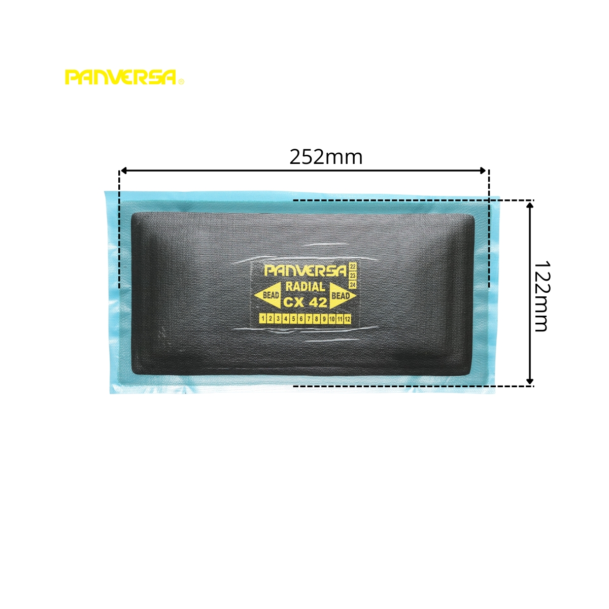 Petice vulcanizare anvelope radiale 122x252mm CX-42 Panversa - imagine 2