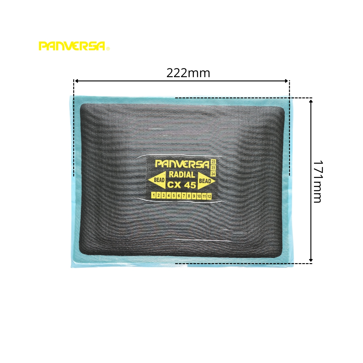 Petice vulcanizare anvelope radiale 171x222mm CX-45 Panversa - imagine 2