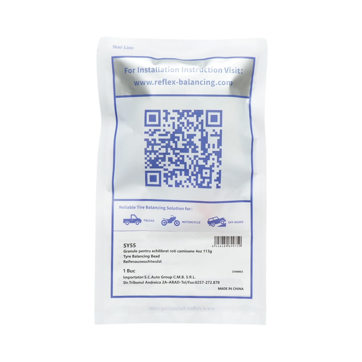 Granule echilibrat roti camioane, auto-moto, off-road 113g - imagine 2
