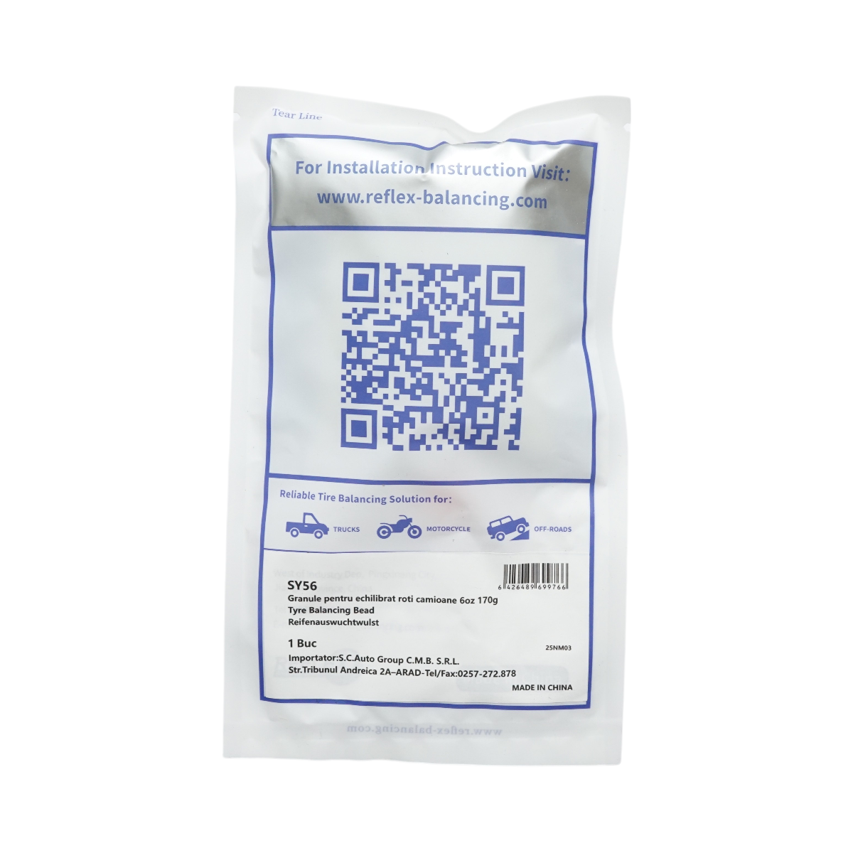 Granule echilibrat roti camioane, auto-moto, off-road 170g - imagine 2