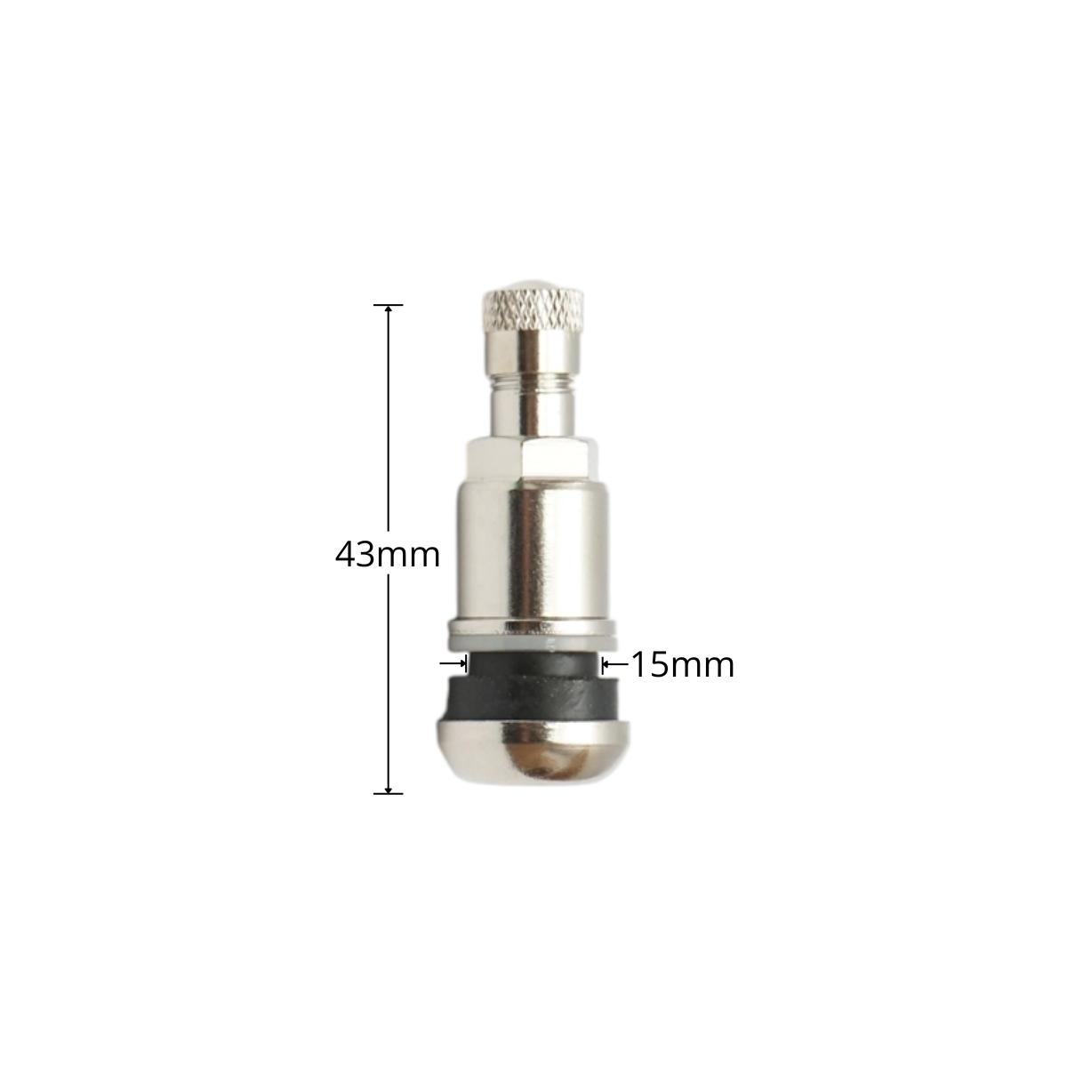 Valva roata tubeless metalica 45mm TR413