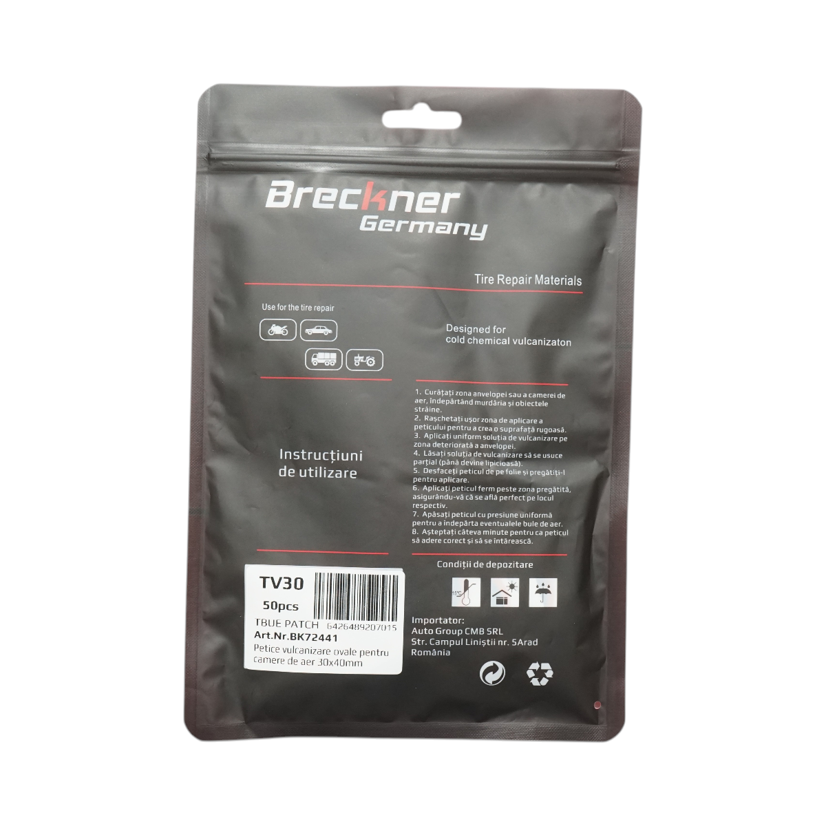 Petice vulcanizare ovale 30x40mm pentru camere de aer Breckner Germany - imagine 3
