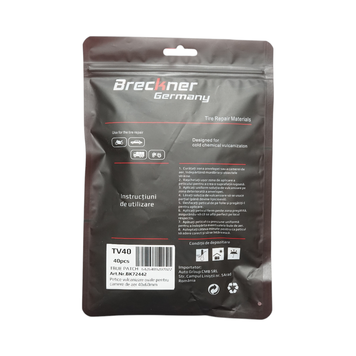 Petice vulcanizare ovale 40x60mm pentru camere de aer Breckner Germany - imagine 3