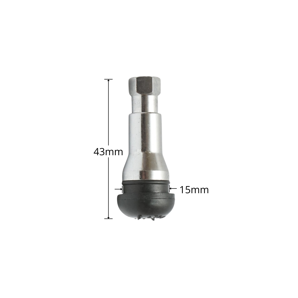 Valva roata auto tubeless 43mm TR413AC cromata