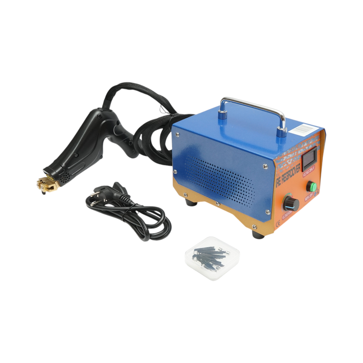Masina de recanelare anvelope portabila 1000W, 220V cu afisaj digital, reglaj tensiune, 20 lame U si V incluse - imagine 6