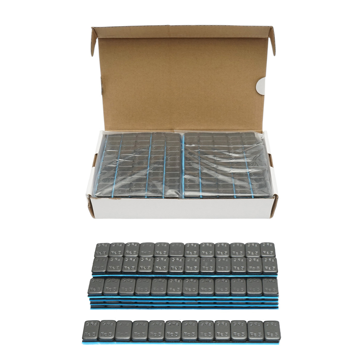 Contragreutati autoadezive negre echilibrare roti Fe 60g (5gx12 buc) 100 benzi/cutie
