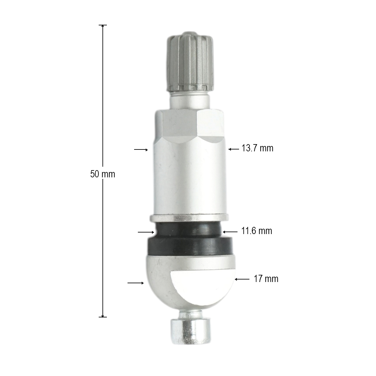 Valva roata tubeless aluminiu compatibila senzor TPMS-6
