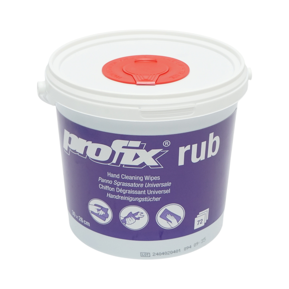 Lavete umede profesionale abrazive 30x26cm curatare maini, unelte, piese 72 buc/set Profix Rub - imagine 2