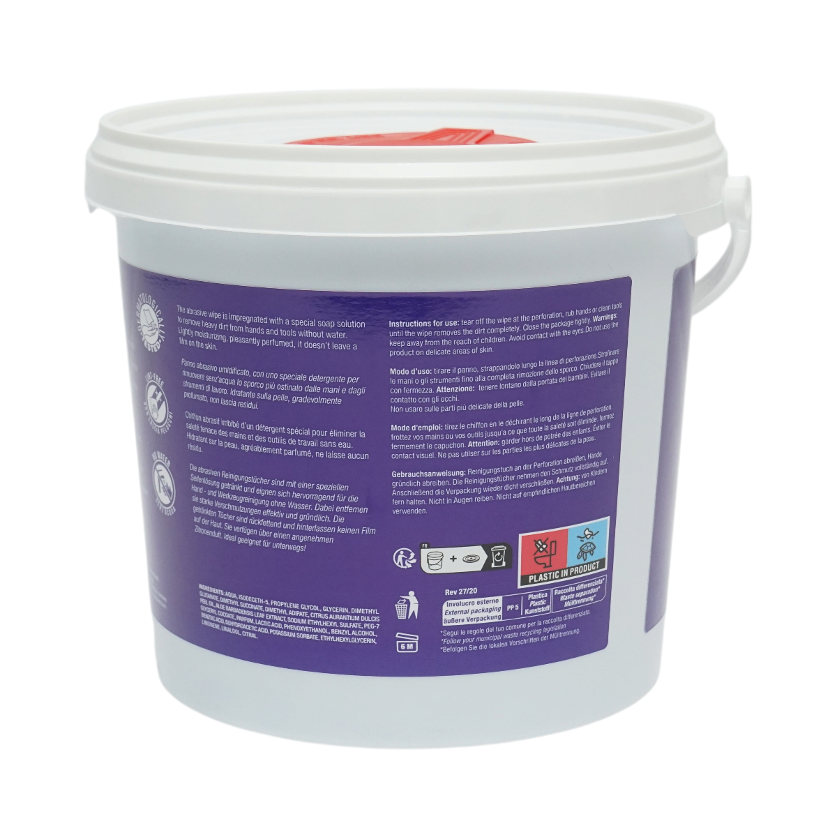 Lavete umede profesionale abrazive 30x26cm curatare maini, unelte, piese 72 buc/set Profix Rub - imagine 3