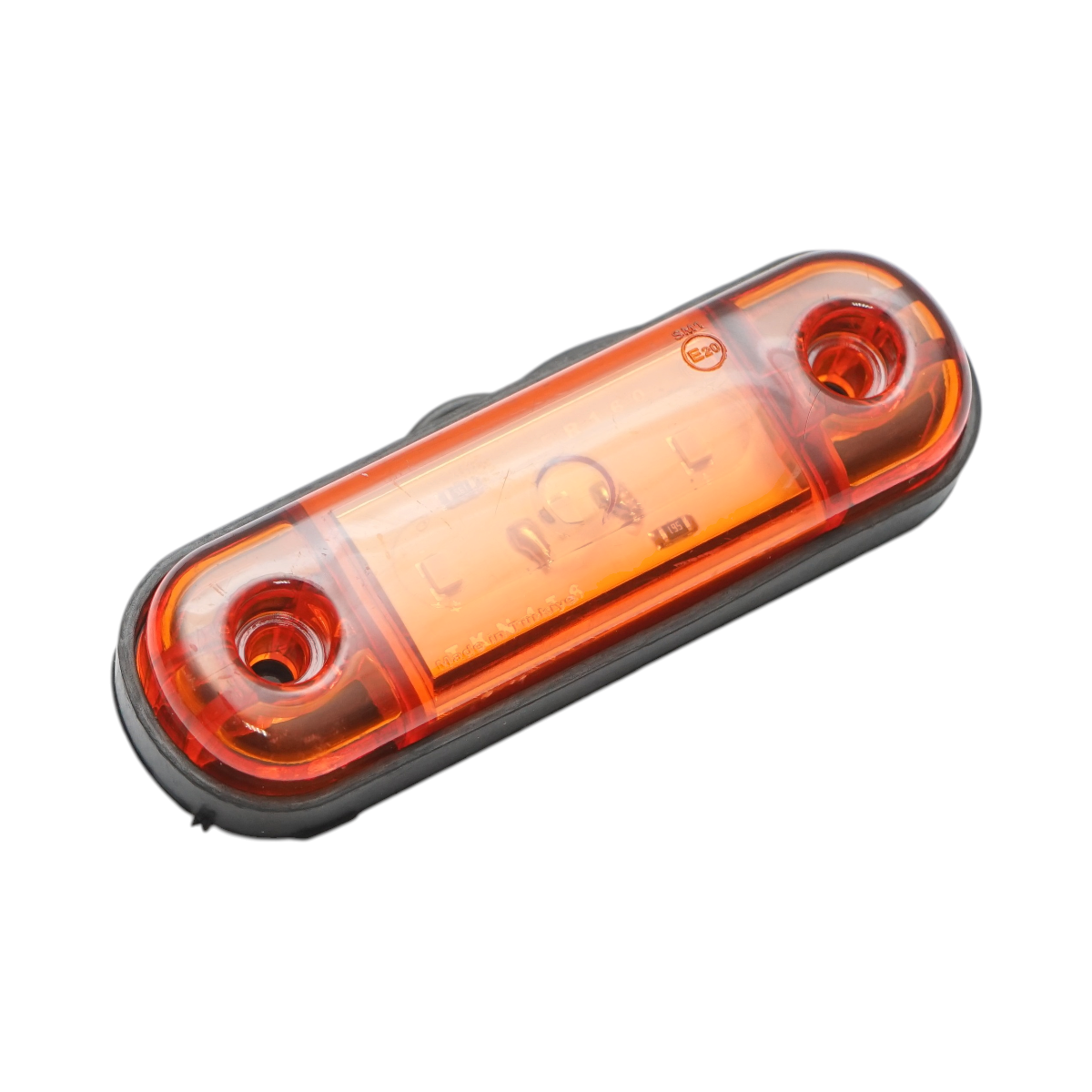 Lampa gabarit laterala ovala LED 12V-24V galbena 3 LED-uri 87x28x13.5mm Breckner Germany - imagine 2