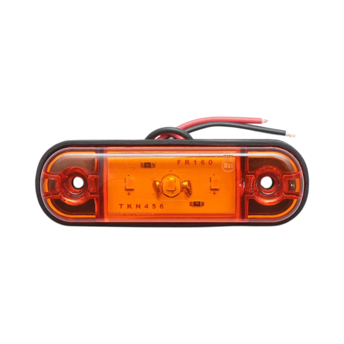 Lampa gabarit laterala ovala LED 12V-24V galbena 3 LED-uri 87x28x13.5mm Breckner Germany